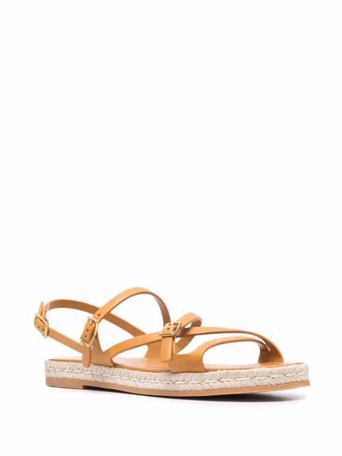 Tod's raffia sole strappy sandals - Brown