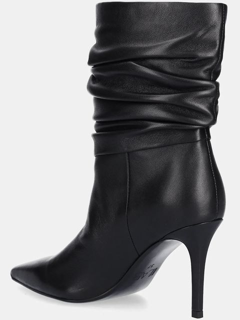 Answear.LAB botki skórzane kolor czarny na szpilce