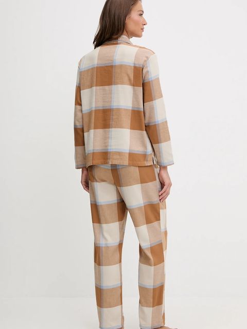 United Colors of Benetton piżama bawełniana damska kolor brązowy bawełniana 40EP3P00W - zdjęcie produktu nr 2