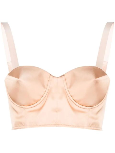 Maison Margiela satin balconette bra - Orange - zdjęcie produktu nr 1