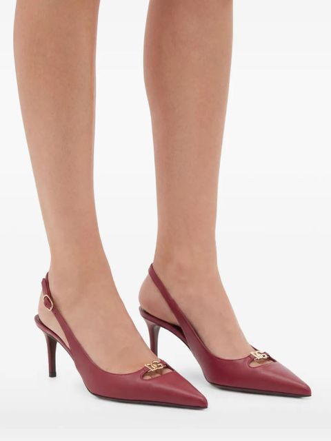 Dolce & Gabbana leather slingback pumps - Red