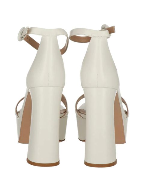 Gianvito Rossi platform buckle sandals - White