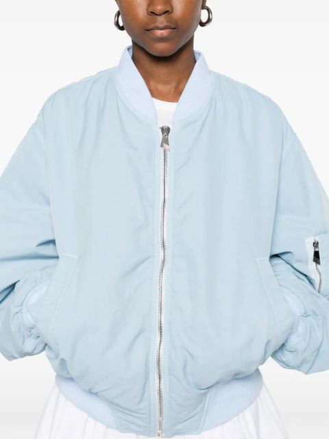 The Attico "Anja" zip bomber jacket - Blue