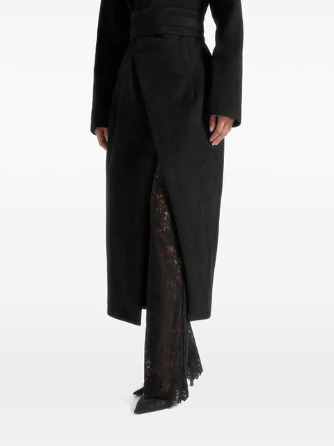 Manière De Voir Esma asymmetric single-breasted coat - Black