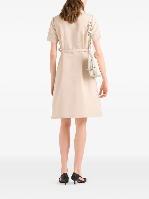 Prada faille shirt dress - Neutrals
