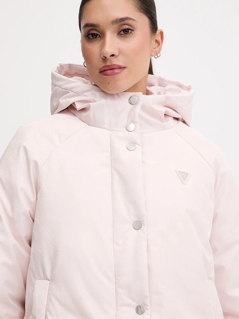 Guess kurtka 4G kolor różowy zimowa oversize V5BL07 WGLW2 - zdjęcie produktu nr 2