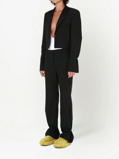 JW Anderson ring-detail cropped blazer - Black - zdjęcie produktu nr 2