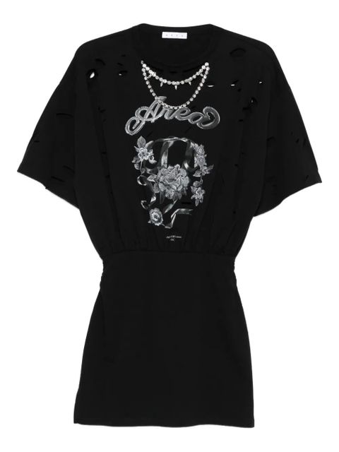 AREA distressed mini dress - Black - zdjęcie produktu nr 1