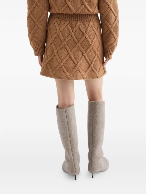 Jil Sander wool mini skirt - Brown