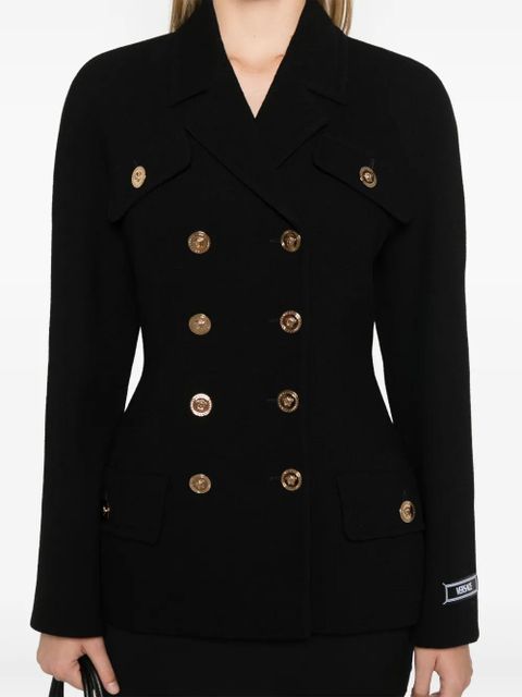 Versace Medusa-motif crepe blazer - Black
