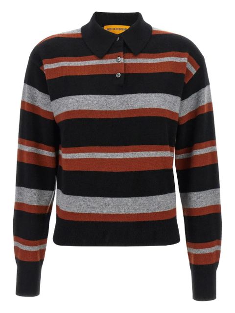 Guest In Residence Collegiate stripe polo shirt - Red - zdjęcie produktu nr 1