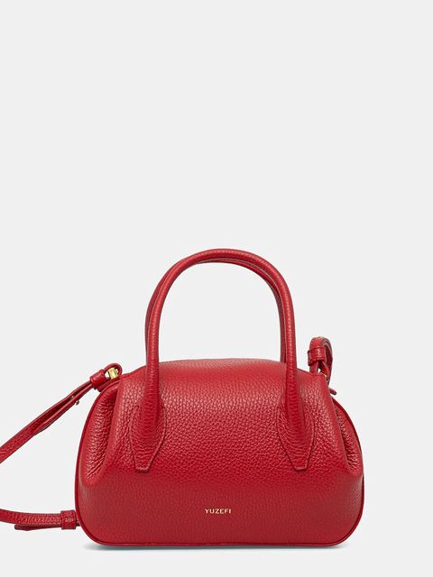 Yuzefi torebka skórzana OYSTER MINI DUFFLE kolor czerwony YUZPF25-HB-MOYD-L060 - zdjęcie produktu nr 1