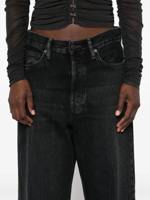 Acne Studios low-rise wide-leg jeans - Black