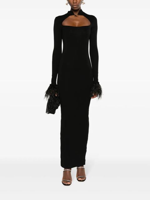 MANURÍ Cindy square-neck long dress - Black - zdjęcie produktu nr 2