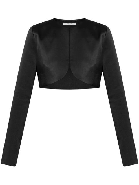 ENTIRE STUDIOS satin crop top - Black - zdjęcie produktu nr 1