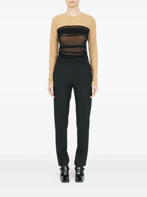 MM6 Maison Margiela draped-layer trousers - Black