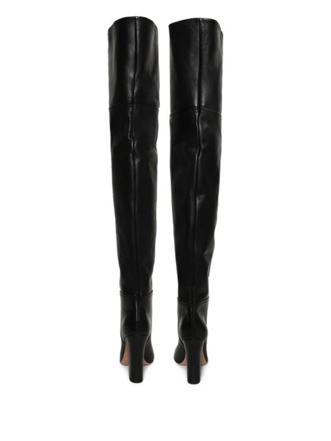 Paris Texas 100mm leather thigh-high boots - Black - zdjęcie produktu nr 2