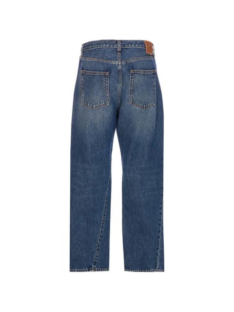 TOTEME twisted patch logo jeans - Blue