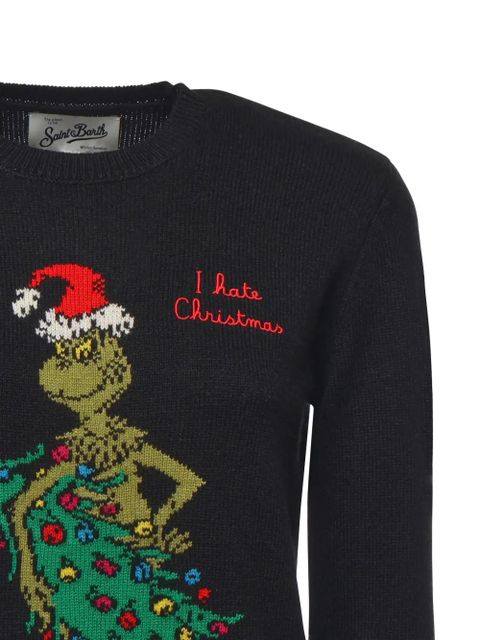 MC2 Saint Barth x The Grinch Douglas embroidered sweater - Black