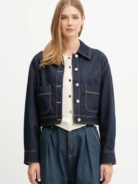 Morgan kurtka jeansowa kolor granatowy przejściowa oversize GADZA - zdjęcie produktu nr 1