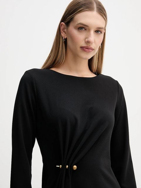 Sandro Ferrone sukienka kolor czarny midi rozkloszowana S31YBFPONY