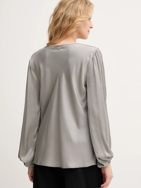 Fracomina bluzka damska kolor szary gładka FS25WT1004W45101