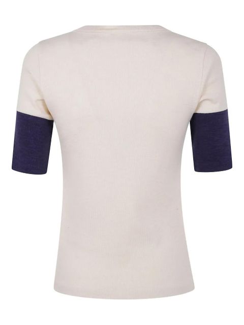 Chloé embroidered-logo ribbed top - White