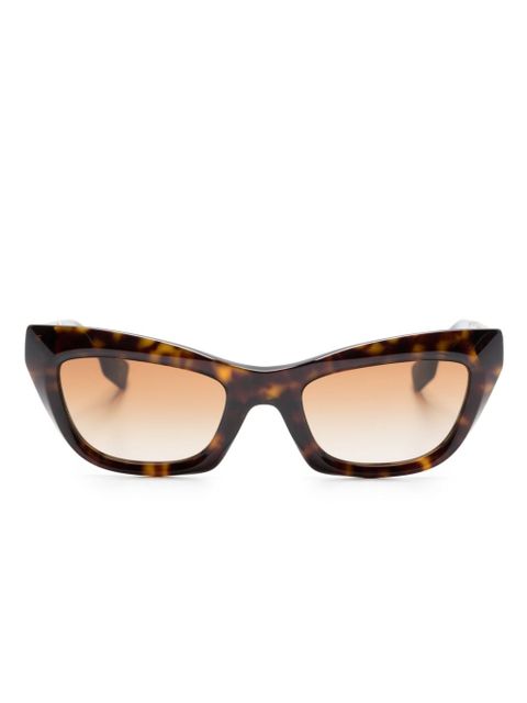 Burberry Eyewear logo lettering-plaque tinted sunglasses - Brown - zdjęcie produktu nr 1