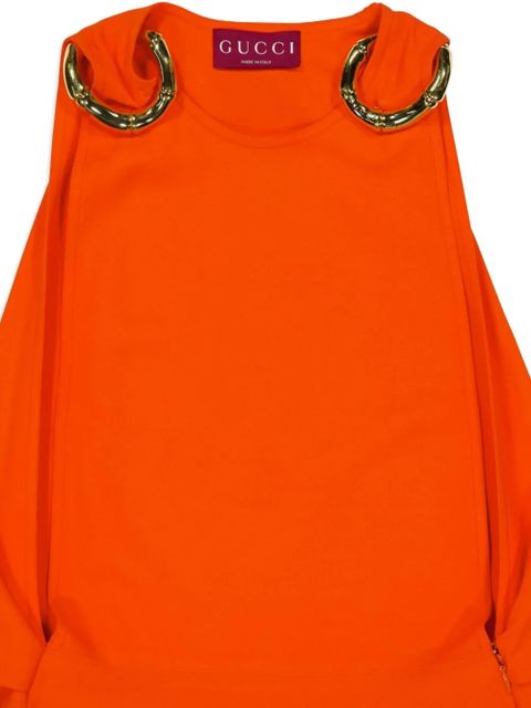 Gucci bamboo-detail midi dress - Orange - zdjęcie produktu nr 2
