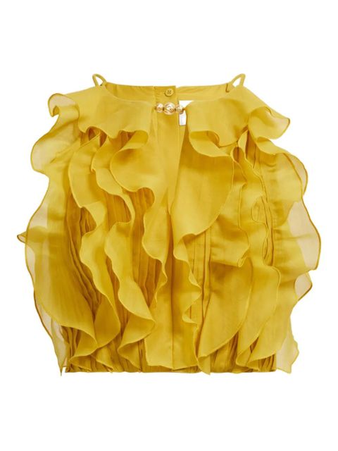 Aje Cleo ruffled top - Yellow - zdjęcie produktu nr 1