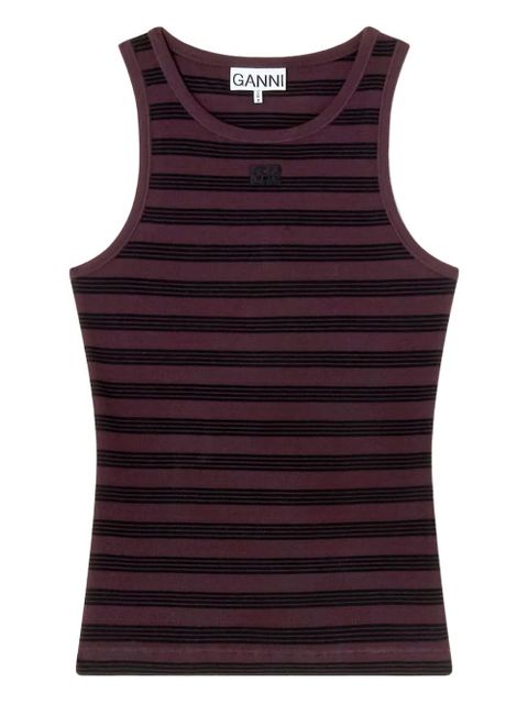 GANNI striped tank top - Brown - zdjęcie produktu nr 1