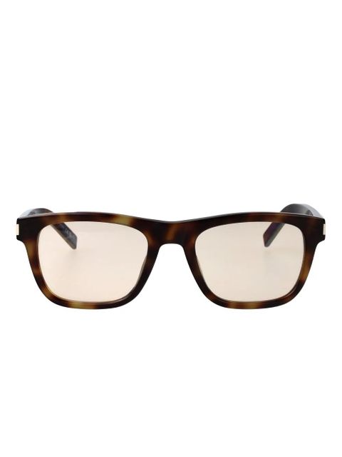 Saint Laurent Eyewear rectangle-frame sunglasses - Brown