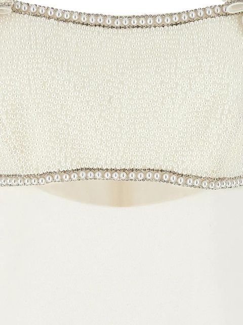 Self-Portrait rhinestone-embellished dress - White