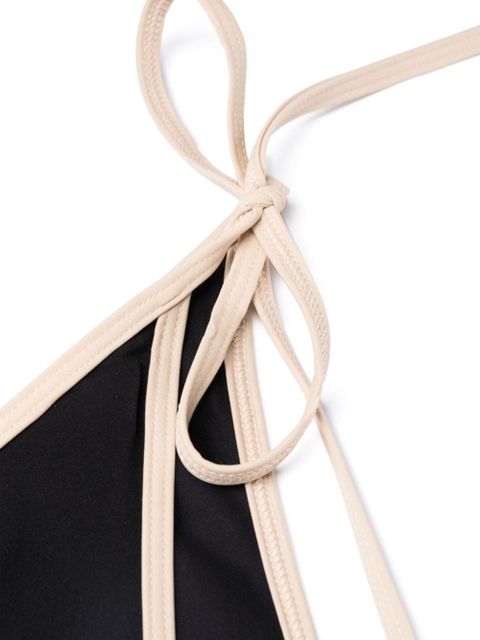 TOTEME Stripe Tie bikini bottoms - Black