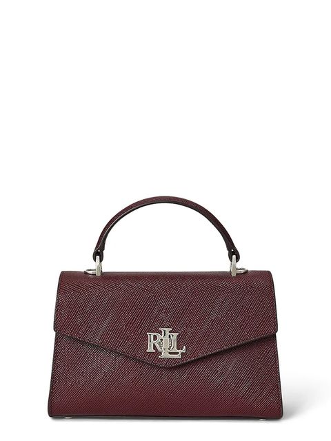 Lauren Ralph Lauren torebka skórzana kolor bordowy 431966765 - zdjęcie produktu nr 1