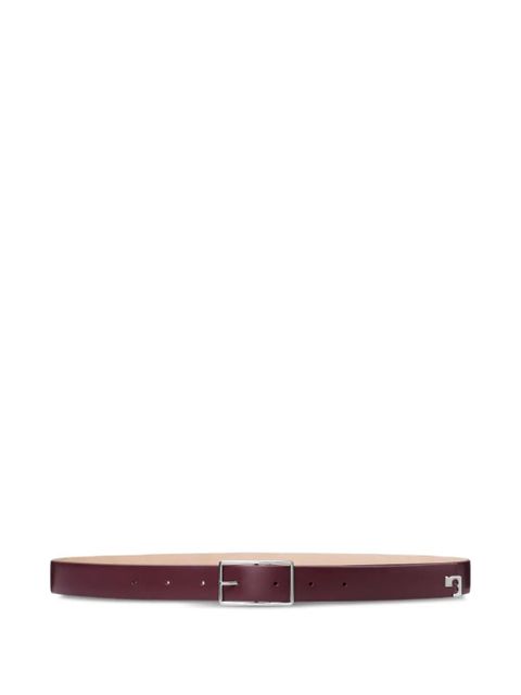 Tory Burch logo-plaque leather belt - Red - zdjęcie produktu nr 2