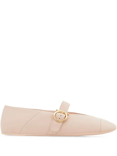 Ferragamo Gancini-buckle ballet flats - Pink - zdjęcie produktu nr 1