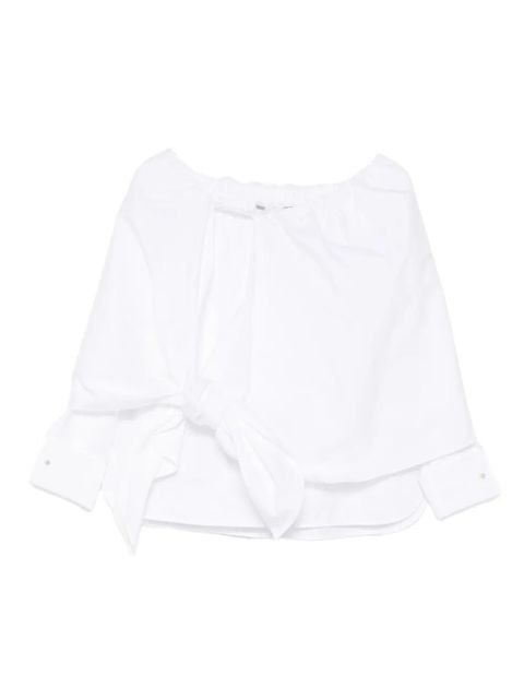 Max Mara tie layered cotton shirt - White - zdjęcie produktu nr 1
