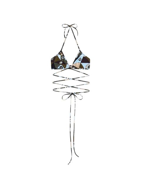 PUCCI Occhi print triangle bikini top - Black - zdjęcie produktu nr 1
