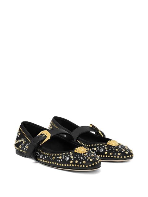 Versace La Medusa ballet flats - Black