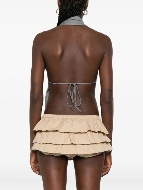 Gimaguas tie-front halter top - Grey