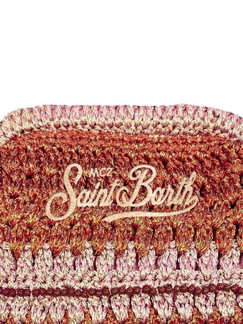 MC2 Saint Barth crochet print clutch bag - Brown - zdjęcie produktu nr 2