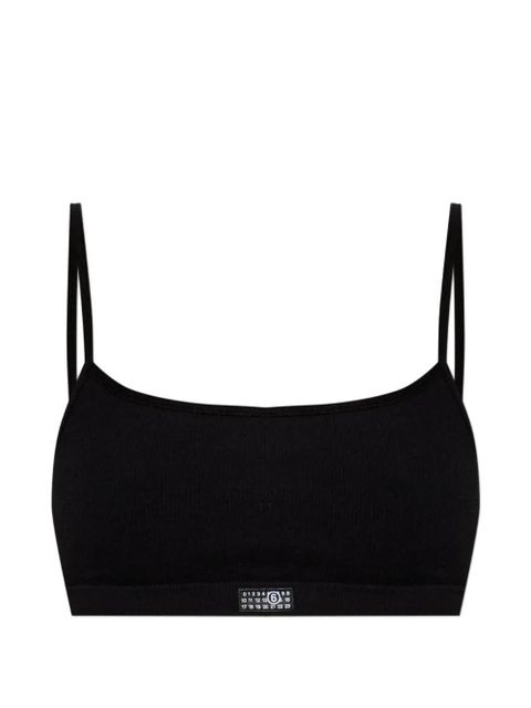 MM6 Maison Margiela Number-motif bra - Black - zdjęcie produktu nr 1