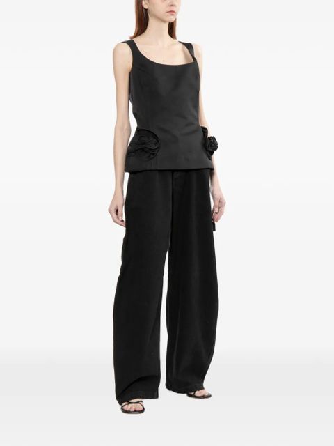 Magda Butrym sculptural floral top - Black - zdjęcie produktu nr 2