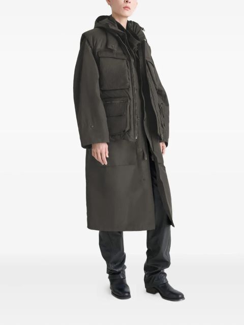 LEMAIRE Wadded zip-fastening multiple-pocket gilet - Brown