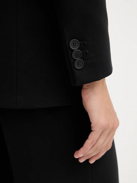 Weekend Max Mara marynarka MESSINA kolor czarny jednorzędowa gładka 2525916041600