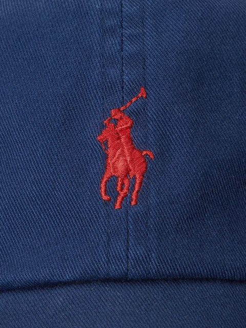 Polo Ralph Lauren czapka z daszkiem bawełniana kolor granatowy gładka 211912843