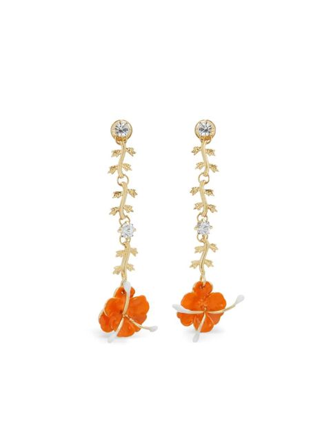 Marni flower-motif drop earrings - Gold - zdjęcie produktu nr 1