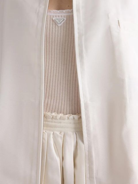 Prada silk faille pleated skirt - Neutrals