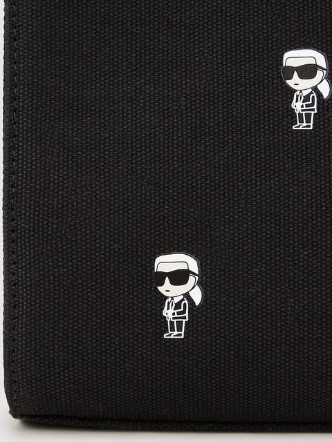 Karl Lagerfeld torebka bawełniana IKON kolor czarny A4W50008